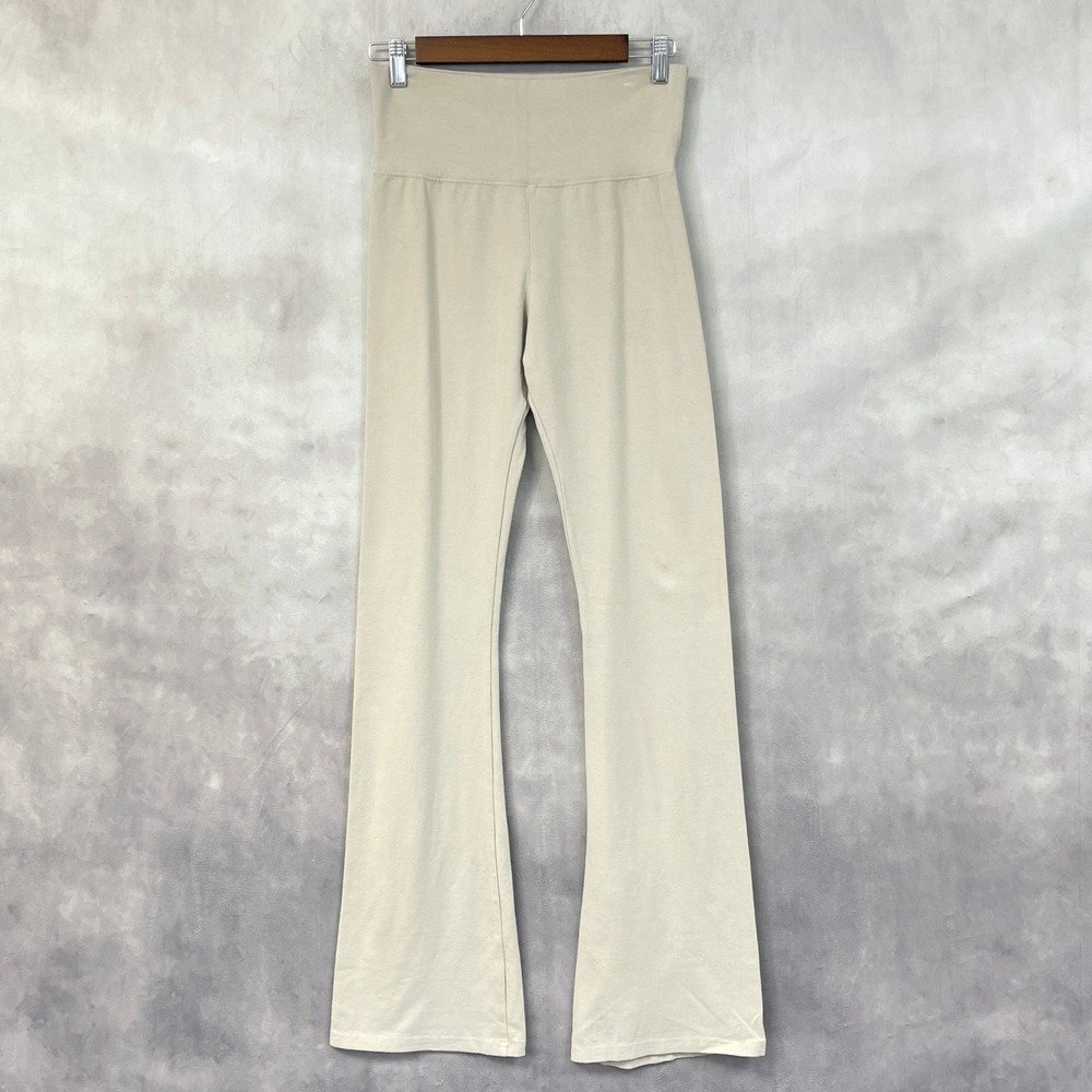 Brandy Melville Foldover Flare Yoga Pants One Size Stretch Minimal Balletcore - Picture 11 of 11